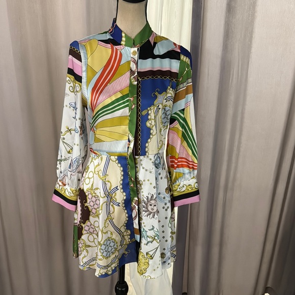 Zara Terez Dresses & Skirts - Zara Colorful Patterned Button-Up Dress, xs